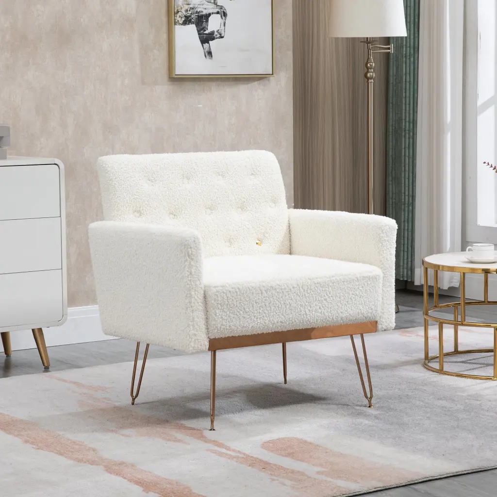 Coolmore Armchair Single Sofa Modern Tufted Upholstered Side Reading Chair coolmore w-395