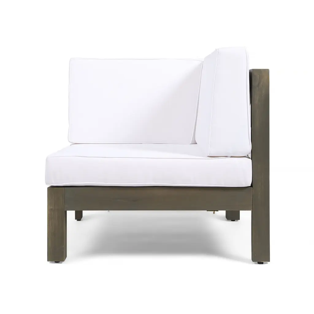 Oana R Arm Chair White Acacia Wood nh-gardenpara