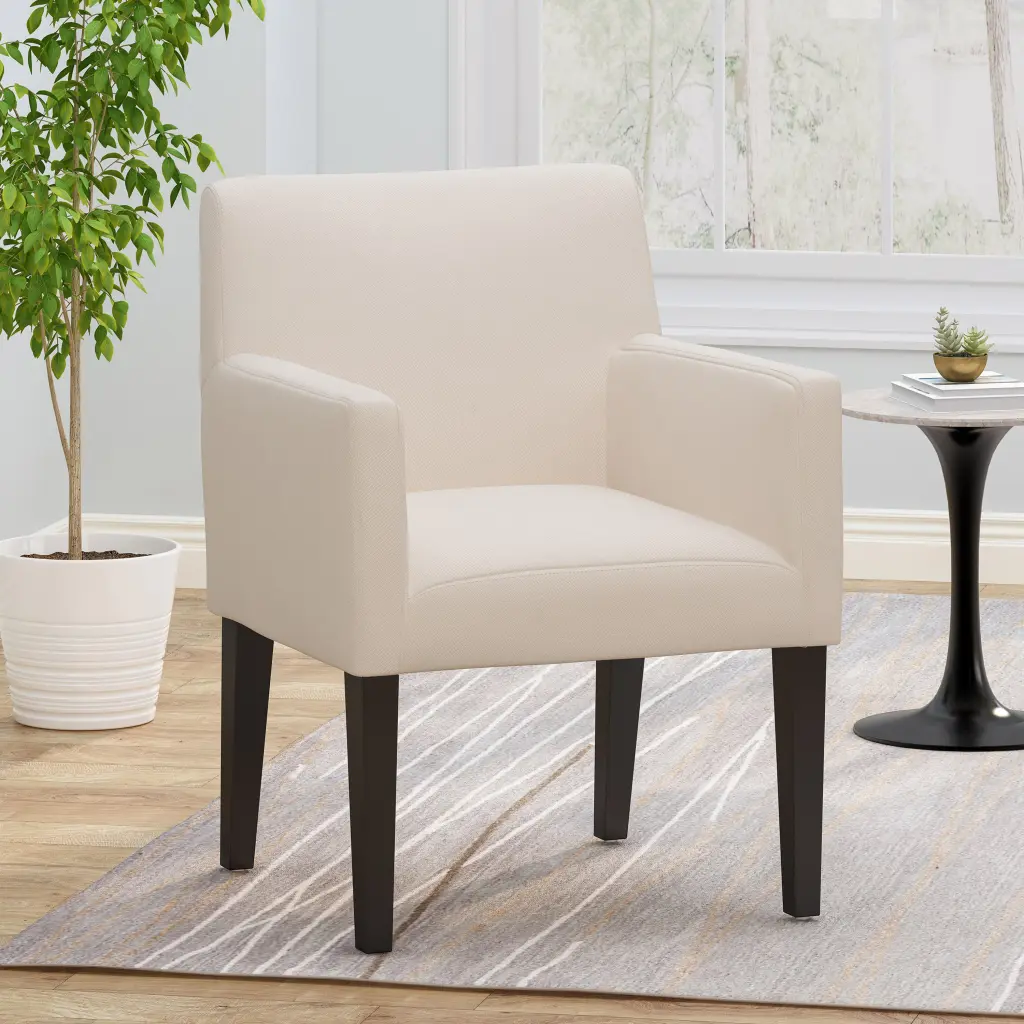 Arm Chair Beige Fabric Living Room or Office nh-perfect home-can