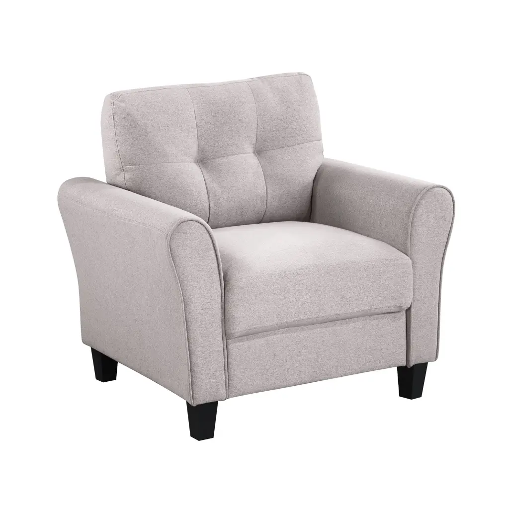 35 Inch Modern Living Room Armchair Linen Upholstered Couch rnb