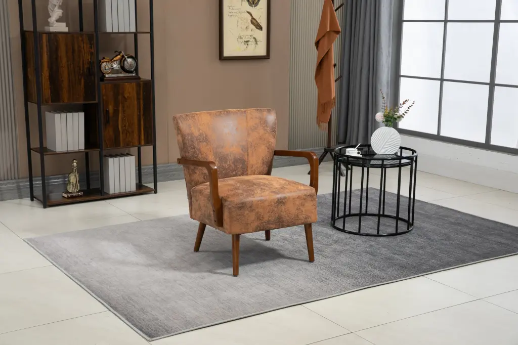 Coolmore Modern Wood Frame Armchair Living Room w1539 coolmore