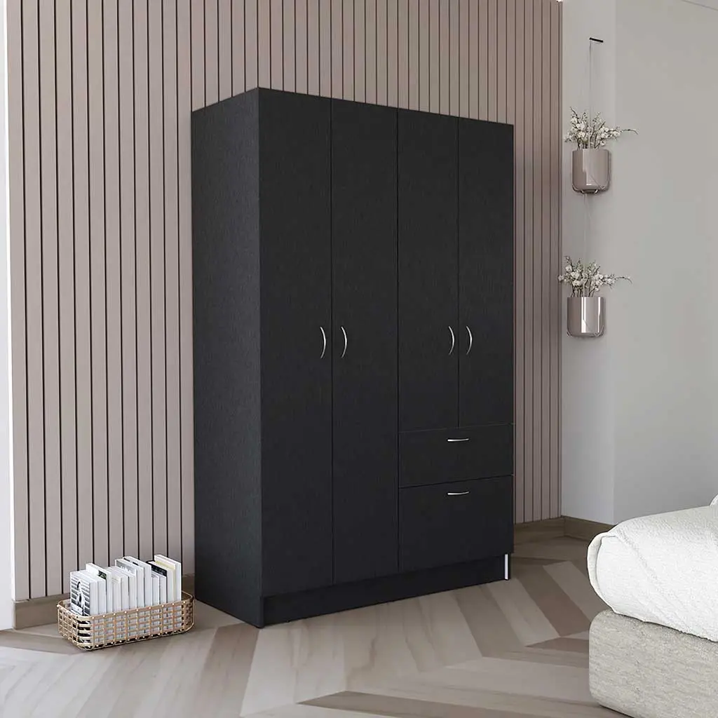 Vaupes Armoire Double Door Cabinet One Drawer Five Interior Shelves Storage Solution rta mubles colombia