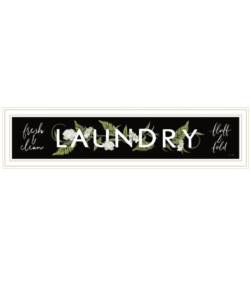 Laundry Fresh & Clean Framed Print Houtilize Fenway Ready to Hang trendy decor 4u