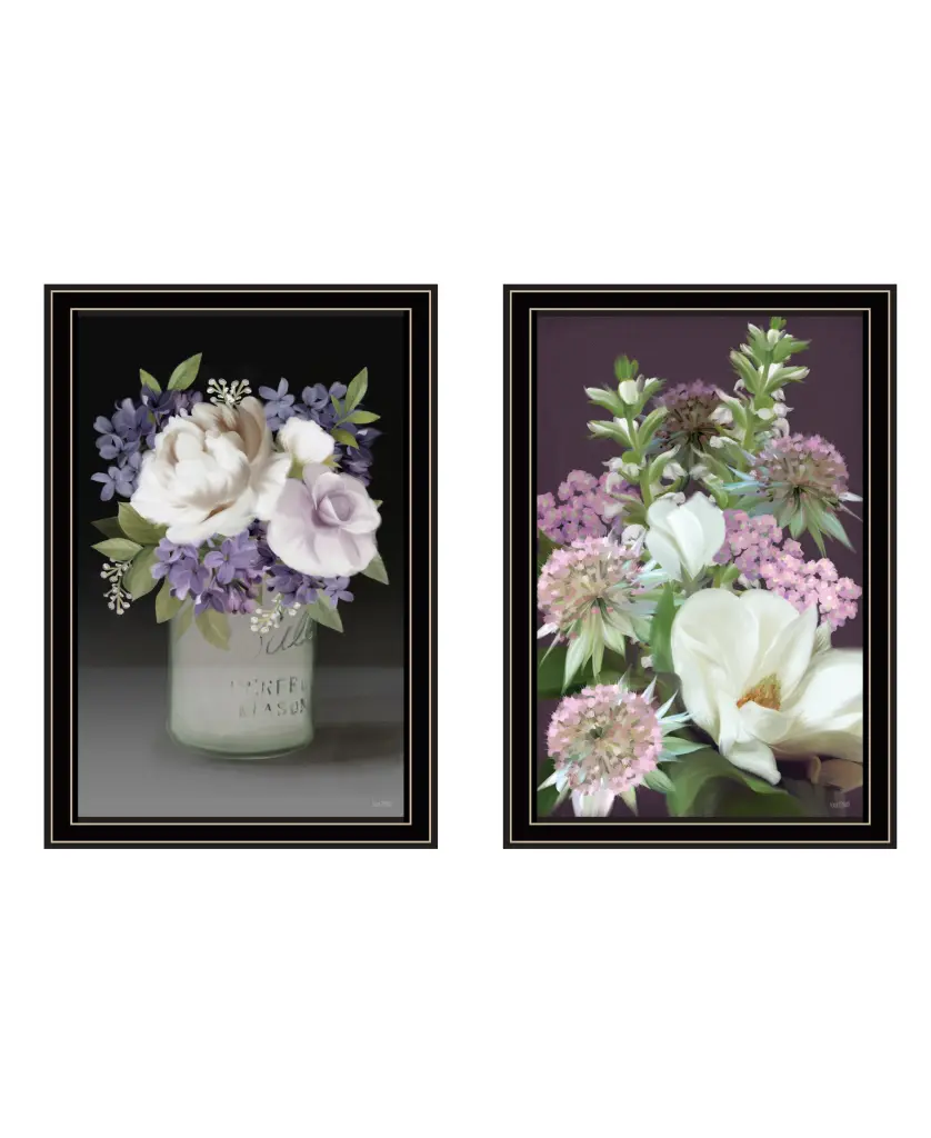 Lilac Wild Plum Bouquet 2 Piece Vignette Houtilize Fenway Ready Decor trendy decor 4u