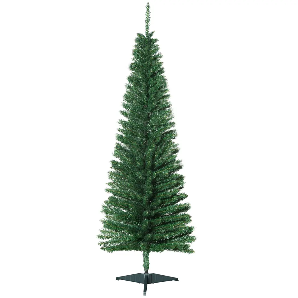 Homcom 5ft Artificial Pencil Christmas Tree Slim Xmas Tree 294 Realistic Tips aosom business