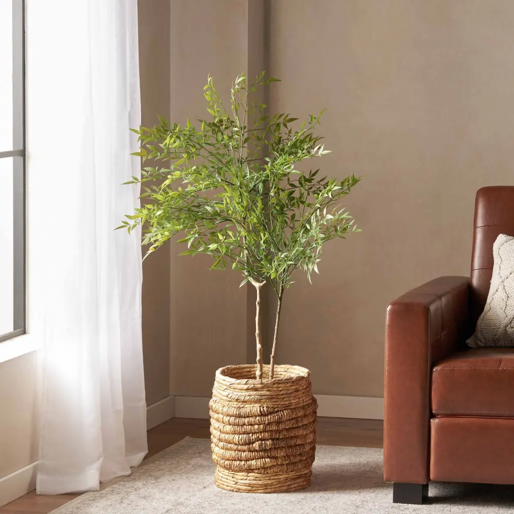 120Cm Artificial Nandina Green Polyethylene Plant nh-bc furniturings