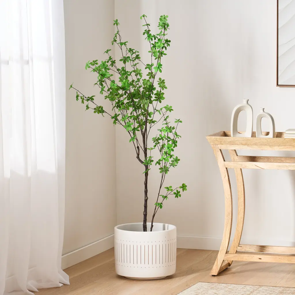 150Cm Artificial Disc Leaf Tree Green Polyethylene Home Decor nh-bc furniturings