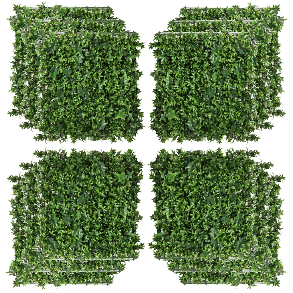 Artificial Grass Wall Panel Backdrop 12 20x20 Boxwood UV Preserved aosom business