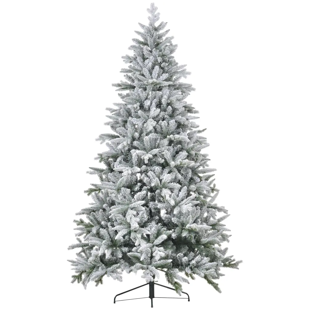 Homcom 8Ft Snow Flocked Artificial Christmas Tree 2003 Tips aosom business