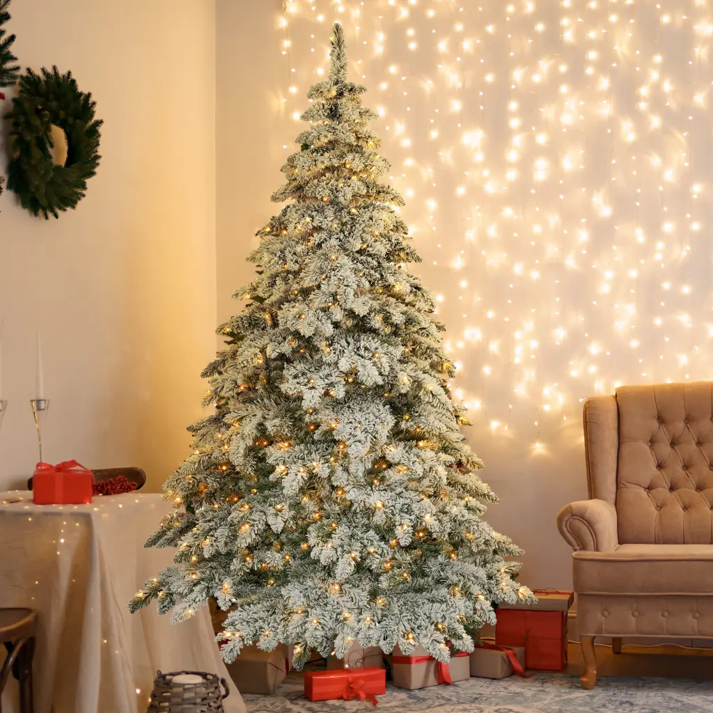 7.5Ft Artificial Christmas Tree 400 LED Lights And 1050 Bendable Branches mrs