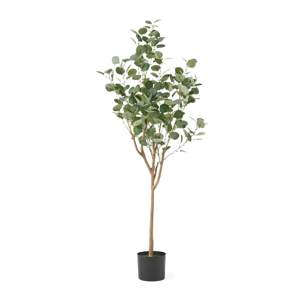 150Cm Artificial Eucalyptus Tree Green Iron Plastic Indoor Outdoor Decorative Plant nh-bc furniturings