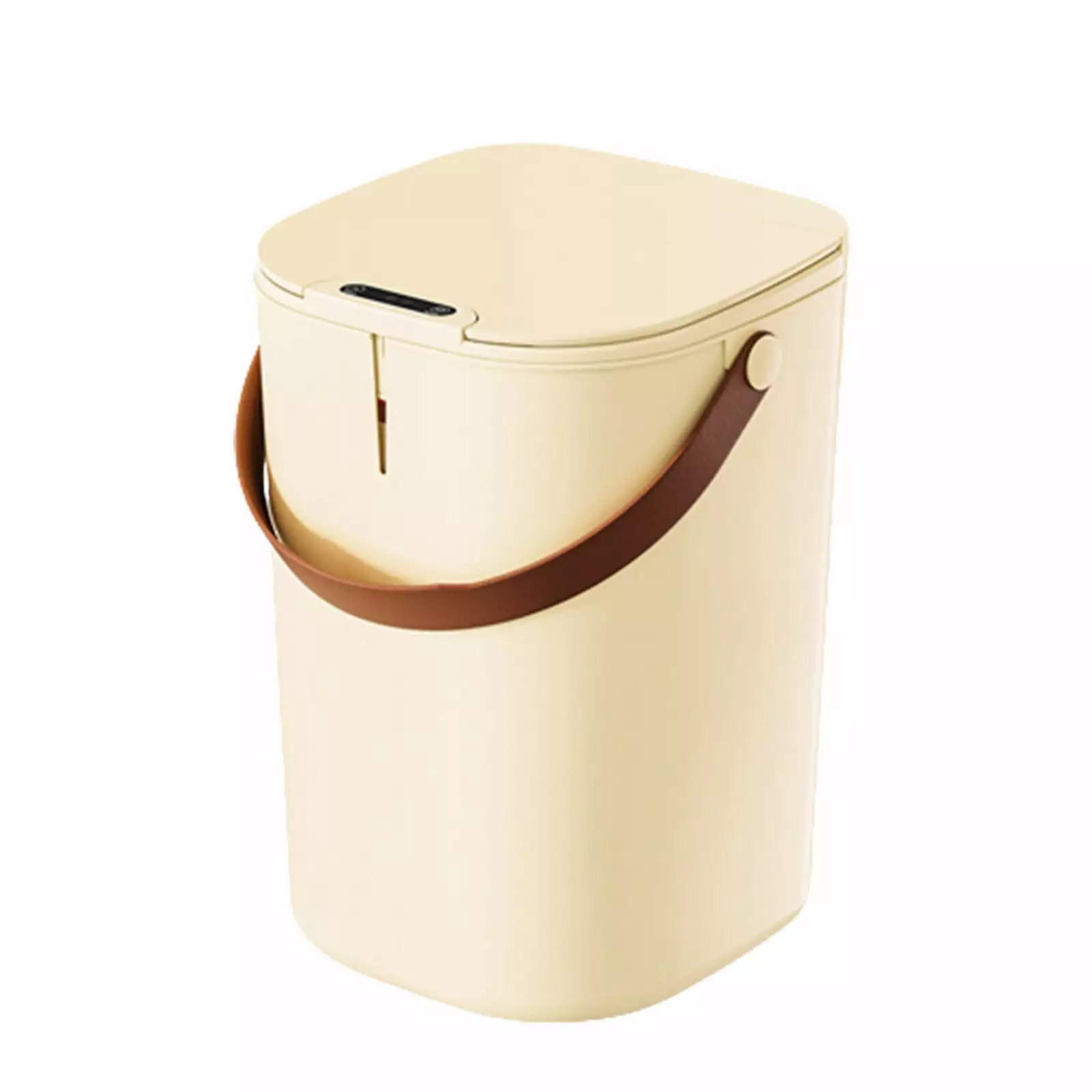 JOGZMZ Kitchen Trash Intelligent Charging Can . Stainless Steel. Rectangle. Sensor-Activated Lid Garbage Bin Home. Slim Sa...