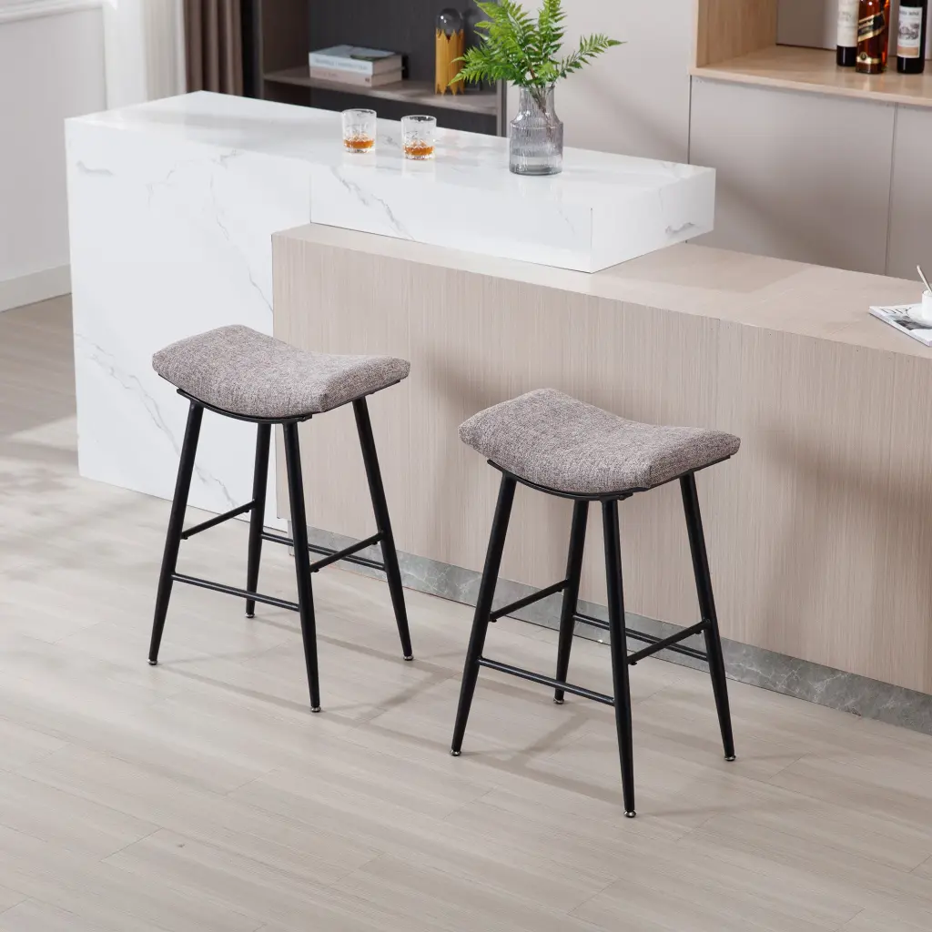 Bar Stools Set 2 Armless Counter Low Bar Stools Without Back Modern Design rnb