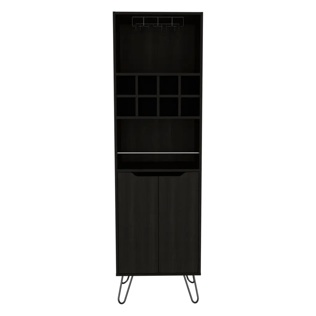 H Bar Cabinet Silhill Living Room Black Particle Board Storage Cabinet treevol furniture