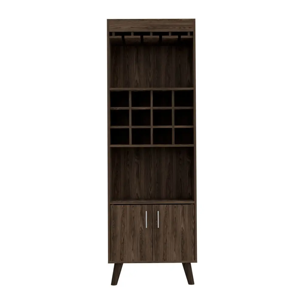 Dark Walnut Bar Cabinet Living Room Walnut Particle Board treevol furniture