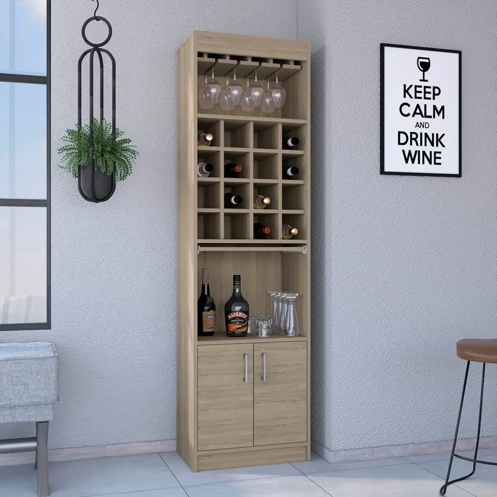 Being Kava Bar Cabinet Double Door Two Shelves Sixteen Constructed Win Storage Furniture tuhome