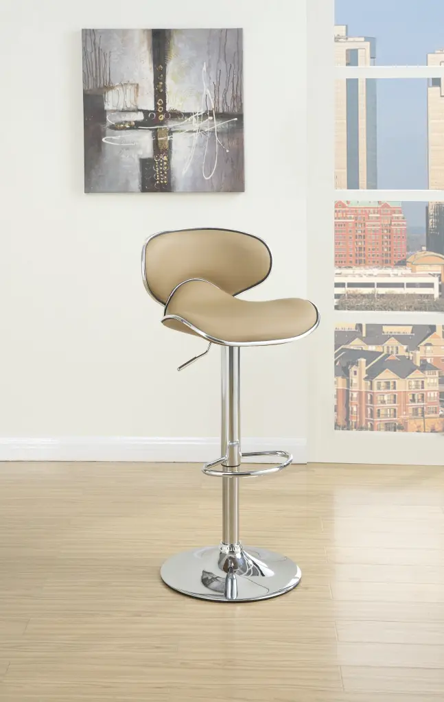 Brown Faux Leather PVC Bar Stool Counter Height Chairs Set 2 Adjustable kanepe