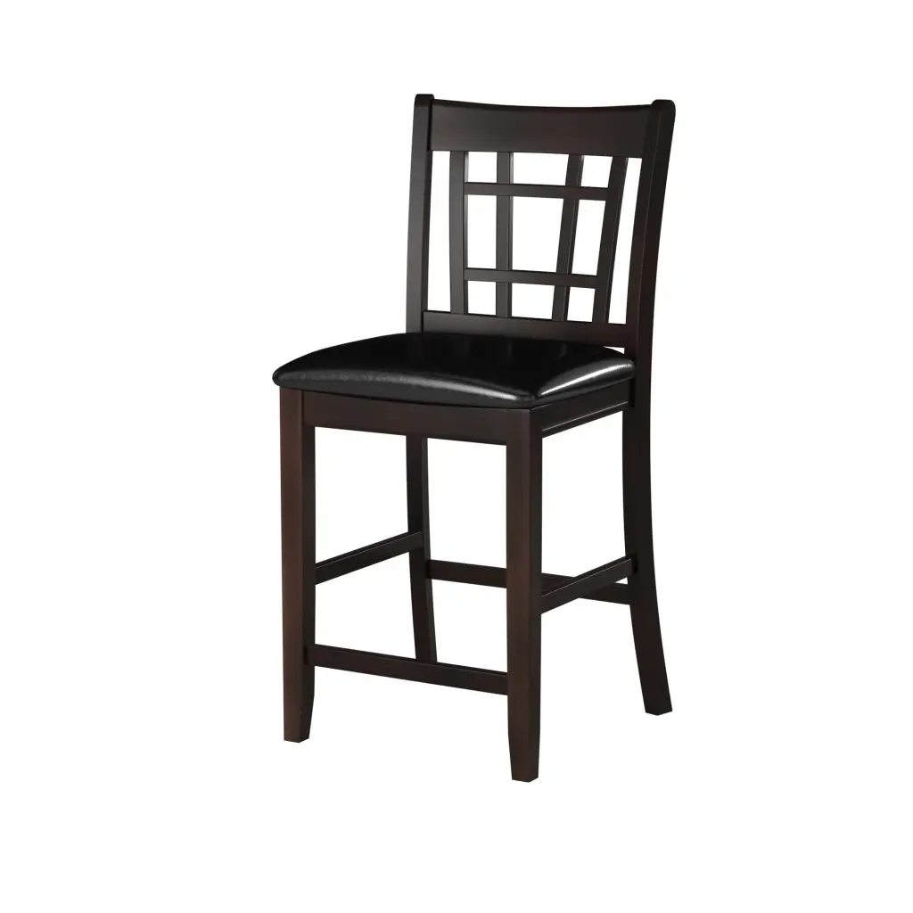 Timeless Style Counter Height Bar Chairs 2Pc Dark Cherry Faux Leather kanepe