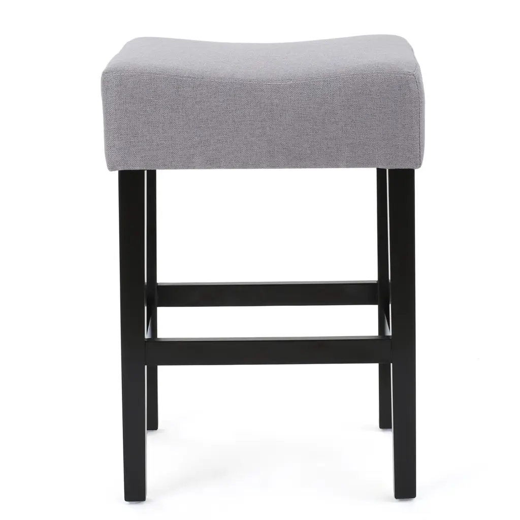 Zuma KD Backless Counter Stool Light Grey Fabric nh-purenest