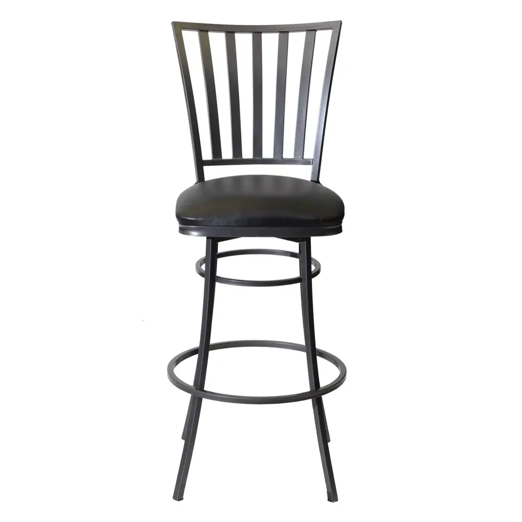 Stellan Swivel Barstool Black Wood steve silver furniture