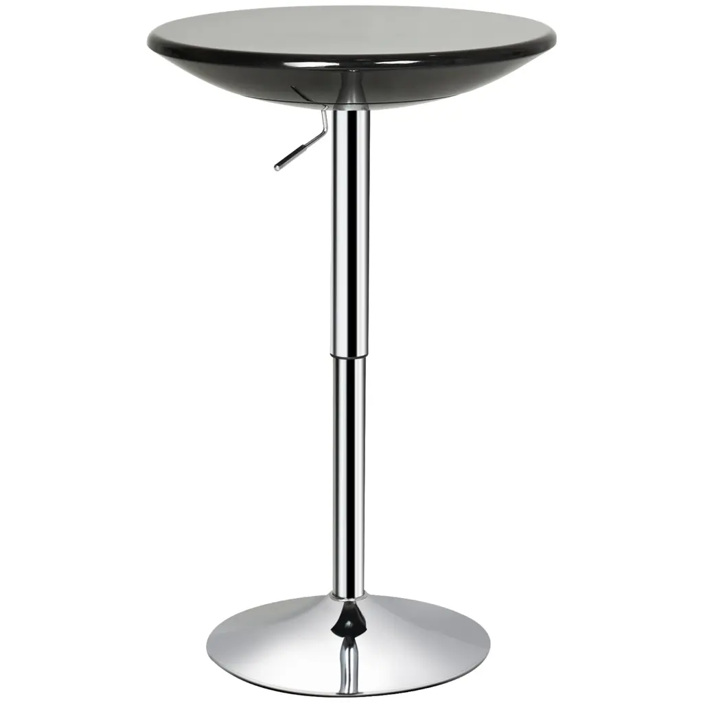 Homcom Round Bar Table Metal Base Adjustable Counter Height Pub Table Kitchen aosom business