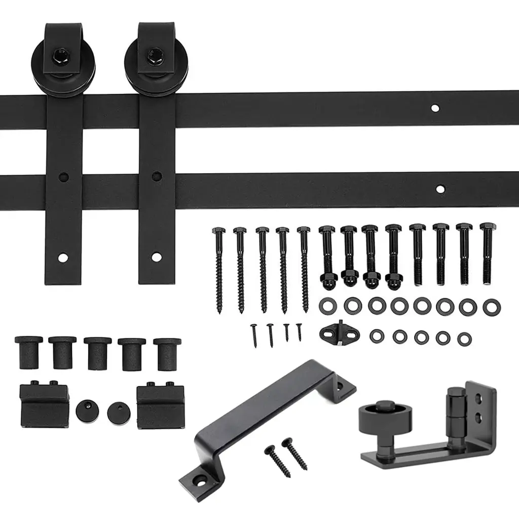 6.6Ft Heavy Duty Adjustable Sliding Barn Door Hardware Floor Guide rnb