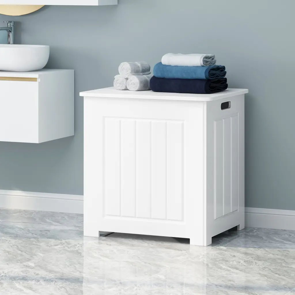 Bathroom Cabinet White MDF Storage Cabinet Bathroom Organization nh-bo