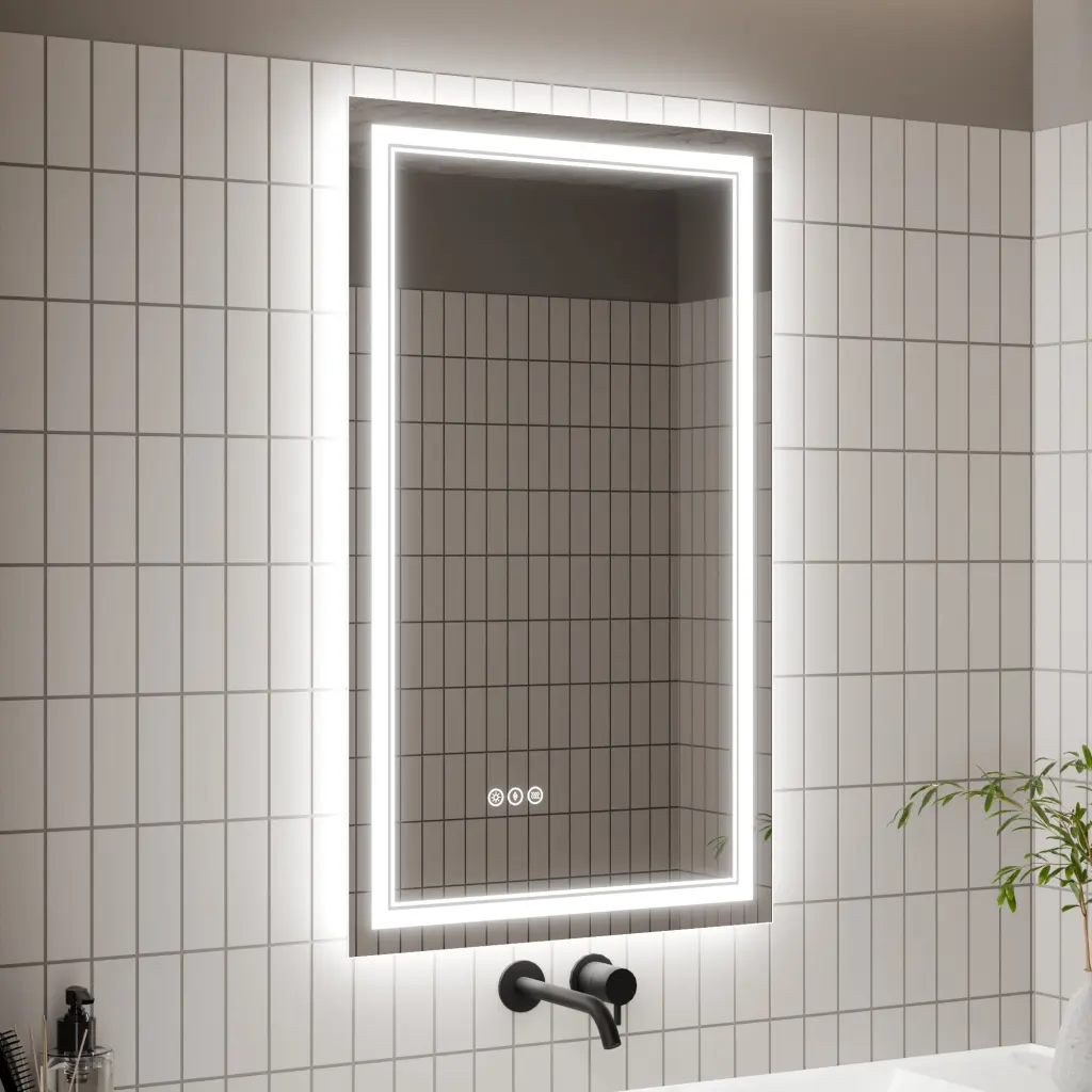 24x40 Inch LED Bathroom Mirror Lights Vanity Mirror global chain solutions