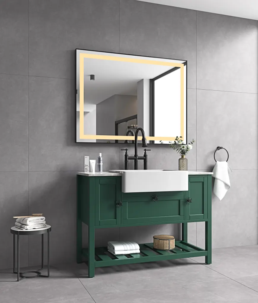 48x36 Inch LED Lighted Bathroom Wall Mounted Mirror Anti Fog w928 dongtu group
