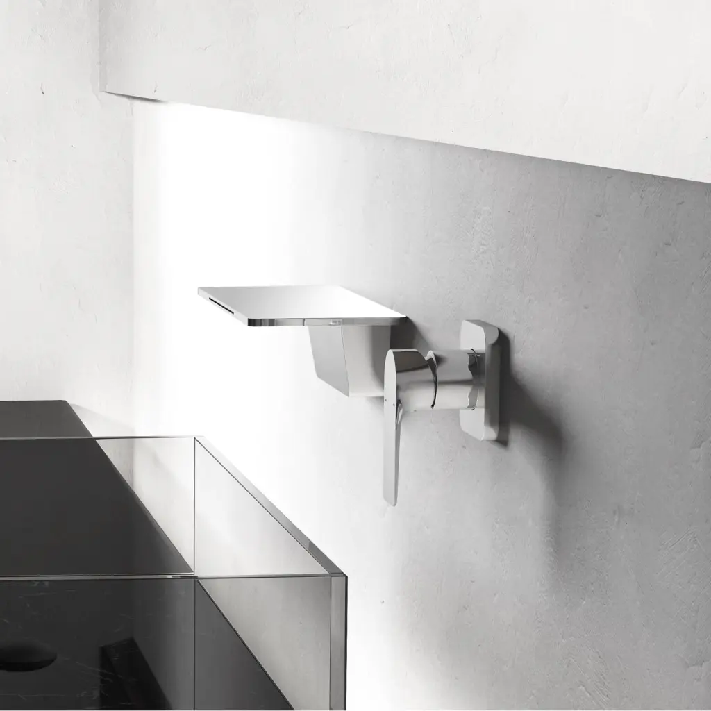 Waterfall Bathroom Sink Faucet Chrome and Brass Finish rnb