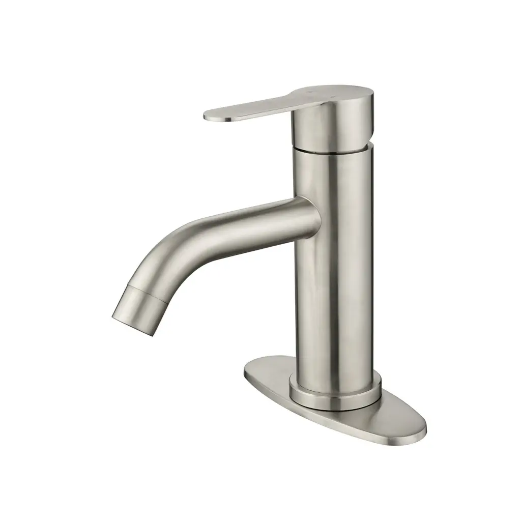Single Handle Bathroom Sink Faucet Brushed Nickel Stainless Steel w2287