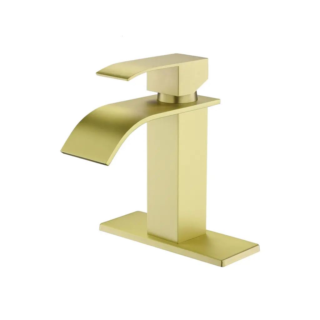 Waterfall Spout Bathroom Faucet Single Handle Vanity Sink Faucet Modern Design w928 dongtu group