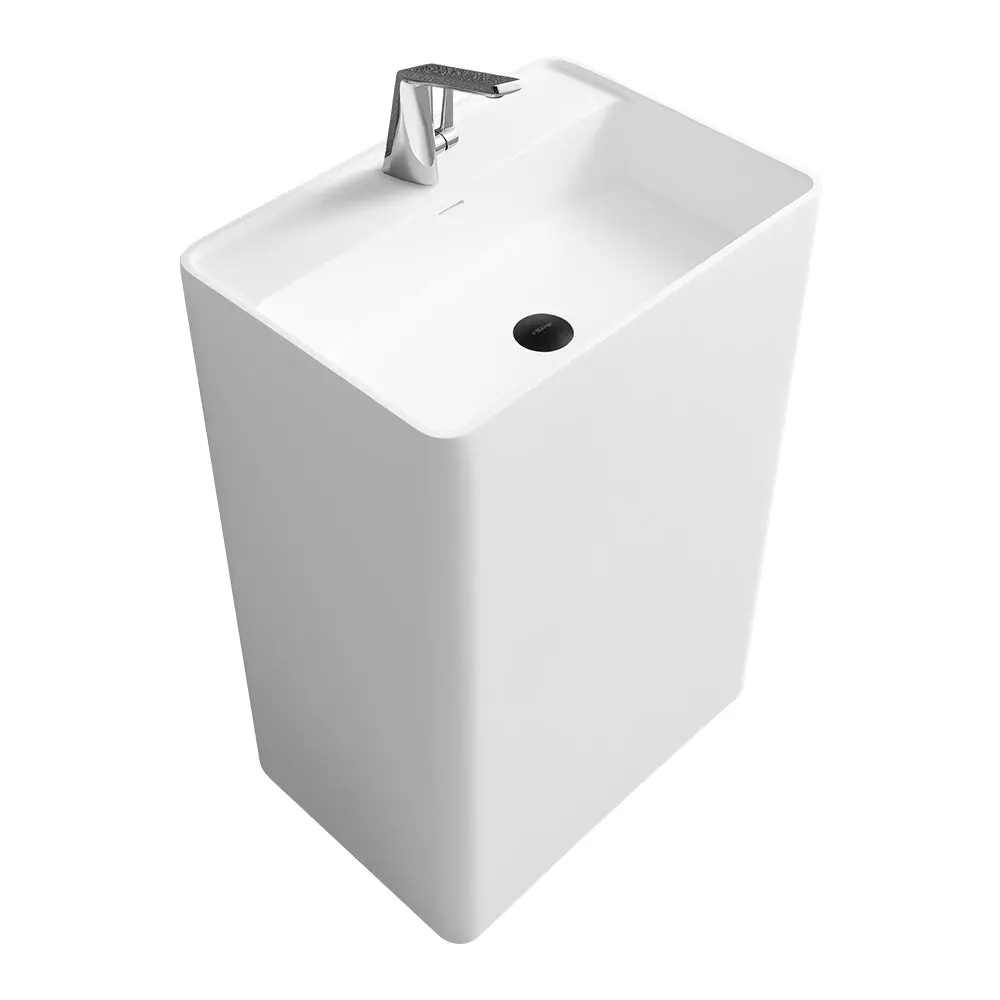 23.6 Inch Solid Surface Basin White Bathroom Vanity vovica