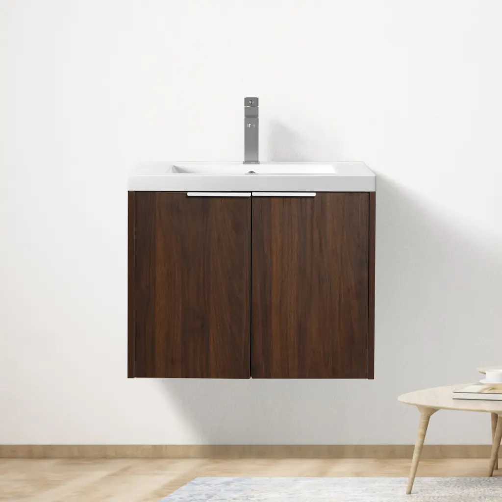 Bathroom Cabinet Sink Soft Close Doors Float Mounting Design 24 Inch Vanity g-lemon