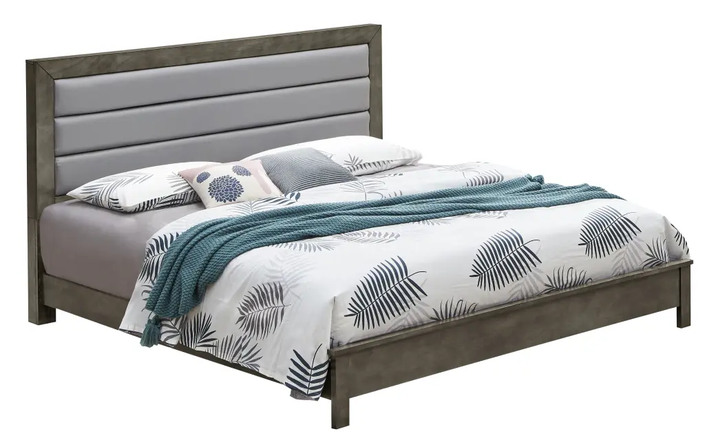 Burlington G2405A Full Bed Gray Box Spring Required Full Gray Particle Board glory furniture