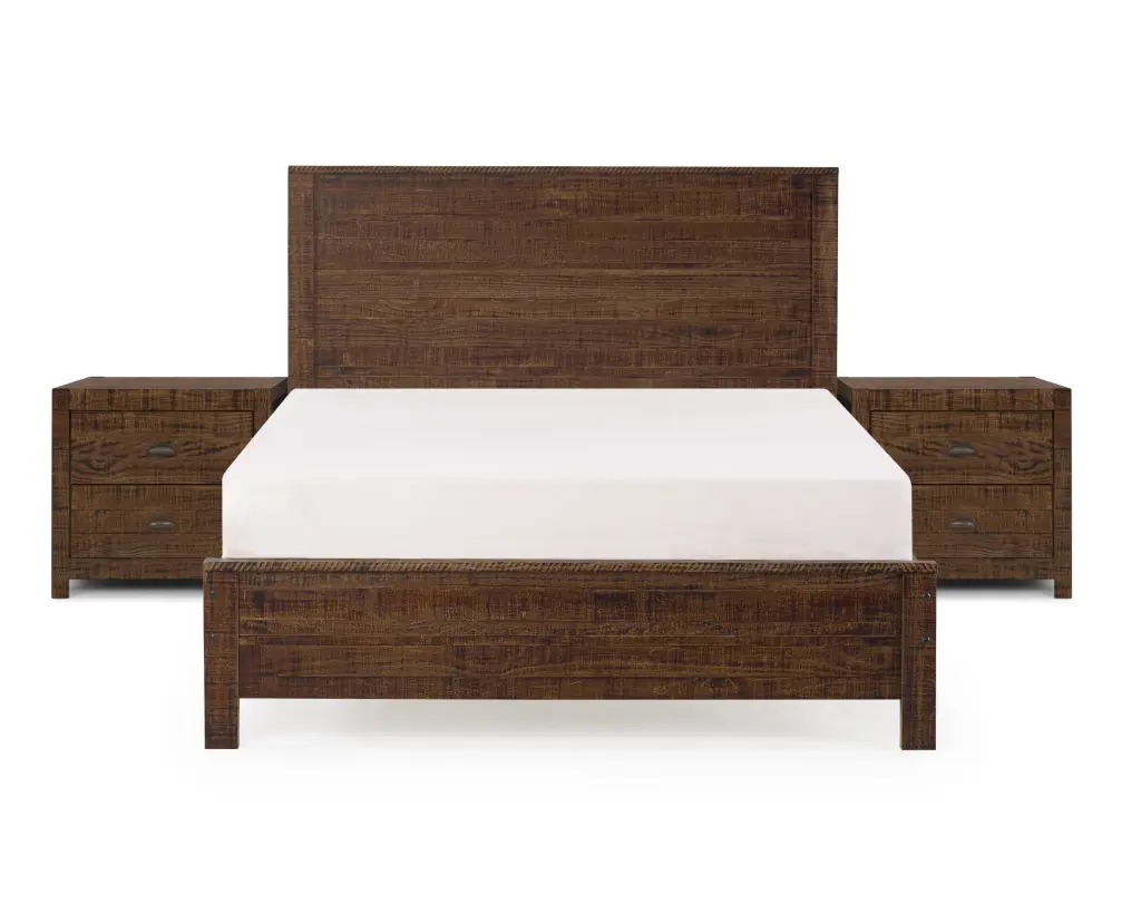 Albany 3 Piece Twin Bed Set, Heavy Duty Solid Wood Twin Size Bed Frame brazil sustainable solid wood furniture