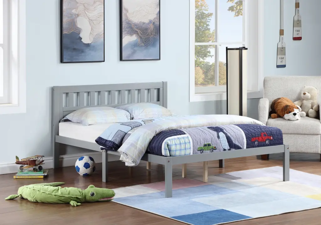 Full Bed Frame Wood Platform Bed Headboard Solid Wood Bed Frame fullbarn e-commerce