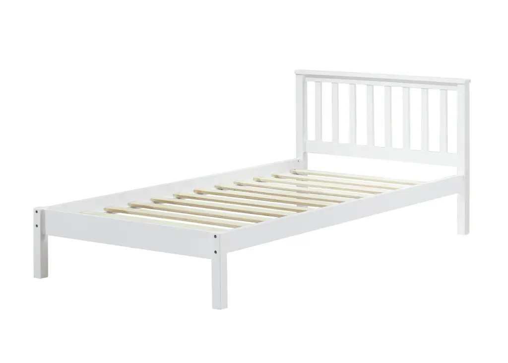 White Twin Bed Box Spring Not Required Twin White Wood Platform Bed Frame furniture max