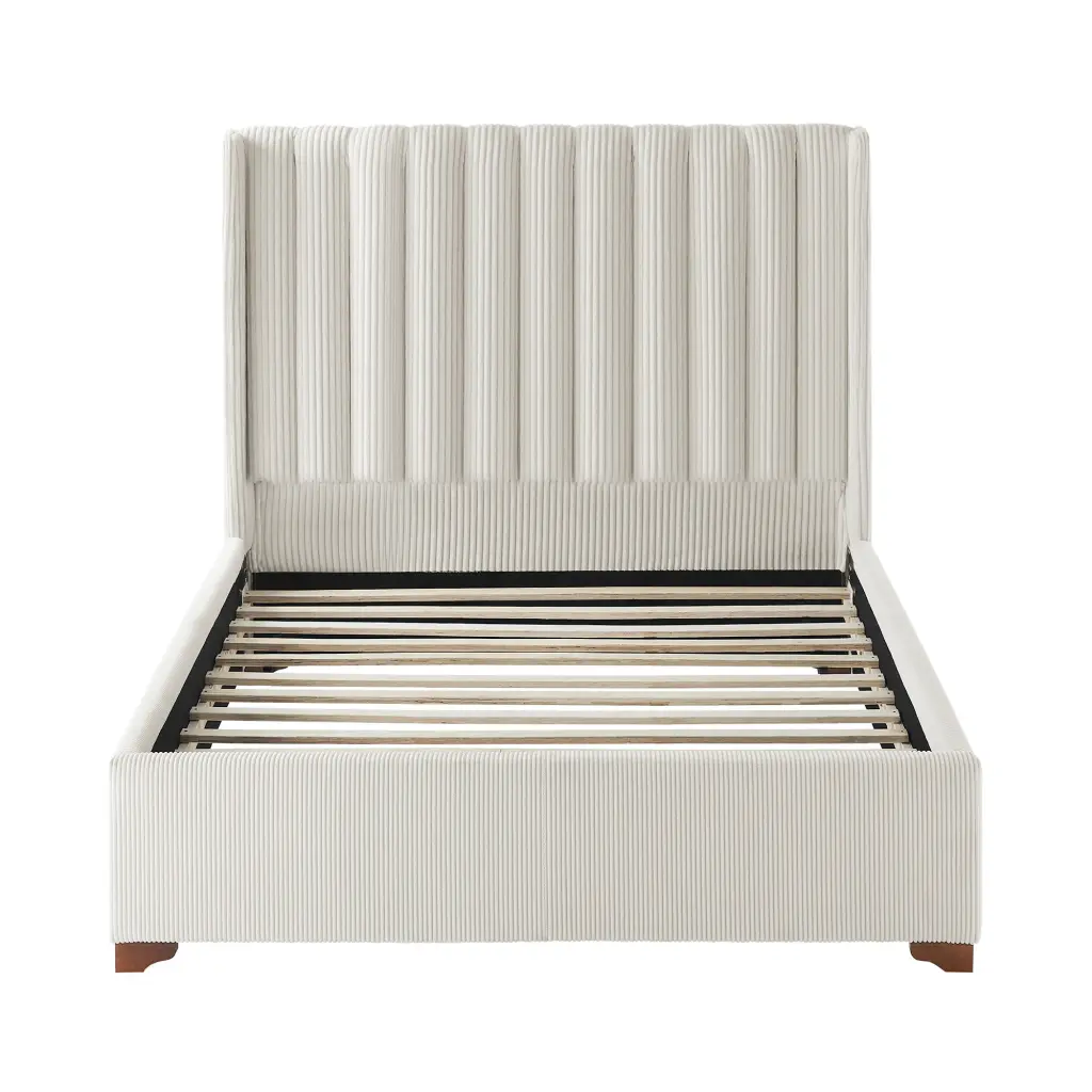 Twin Size Modern Design Bed Frame Upholstered Queen Bed Frame Platform Bed justone