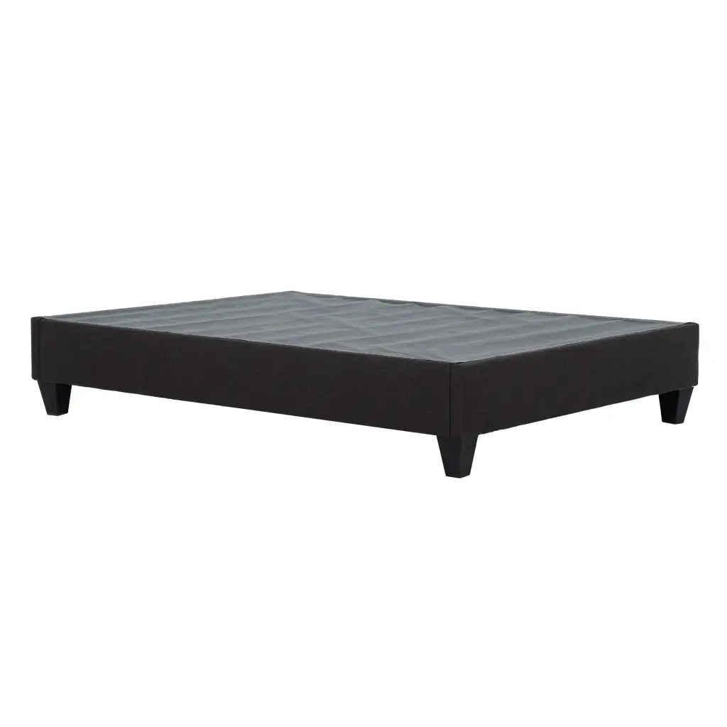 Modern Dark Grey Upholstered Platform Bed Frame Twin Size No Box Spring Needed kanepe