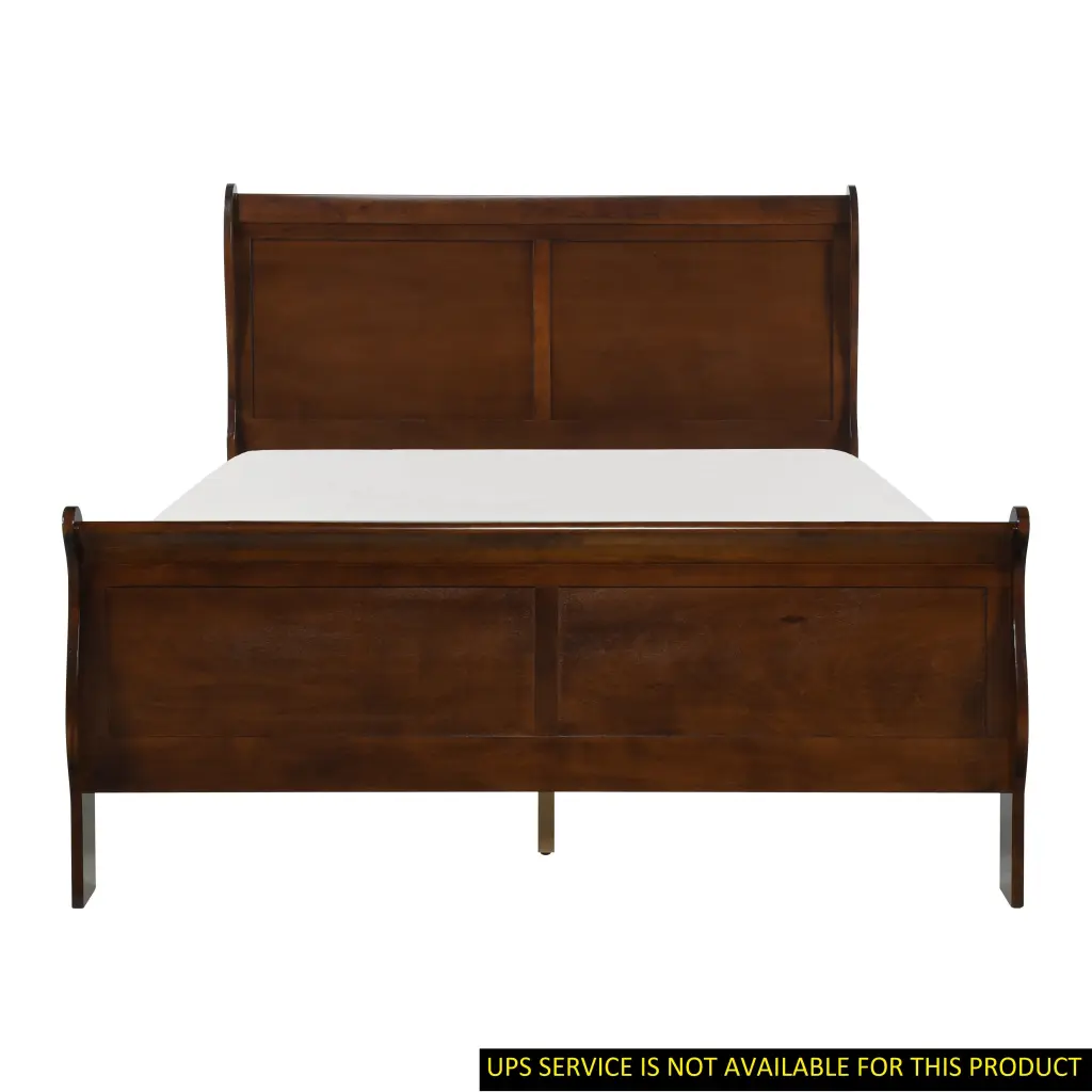 Timeless Louis Philippe Style Eastern King Bed Brown Cherry Finish kanepe
