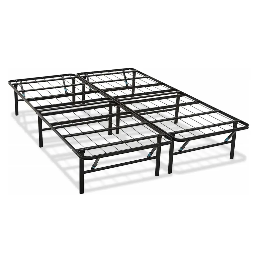 Hi Rise Foundation Twin Size Black Steel Bed Frame omne sleep