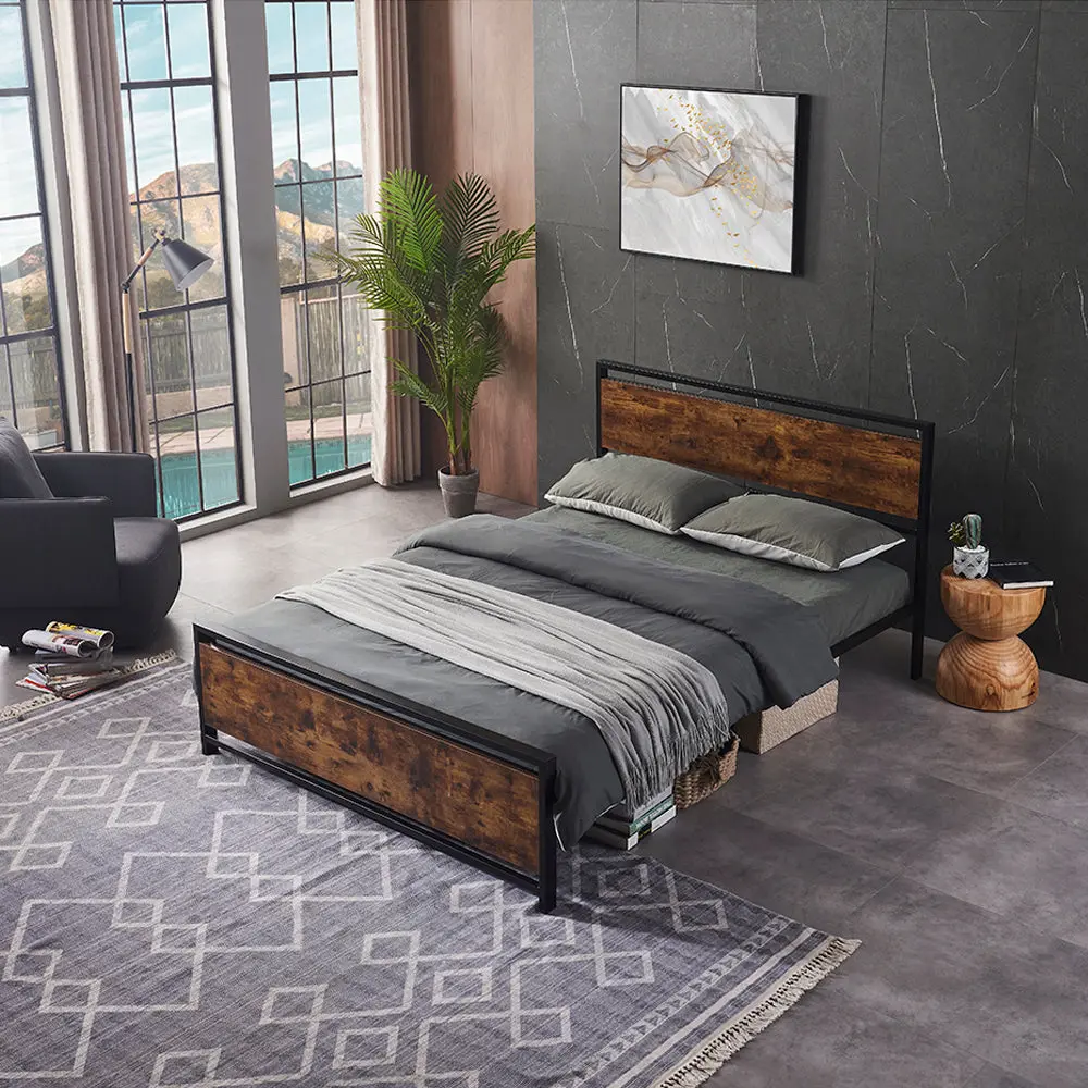 Twin Size Metal Bed Robust System Metal Bed Frame Modern Style And Comfort top corporation