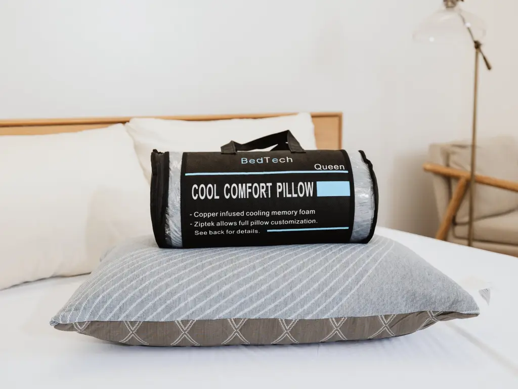 Ease Rest Pillow Shredded White Foam Comfortable Bed Pillow Better Sleep omne sleep