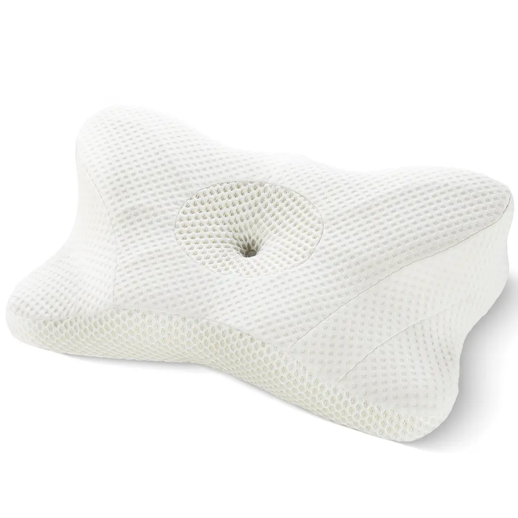 Sleeping Pillow 2 Piece Set Neck Support Bedroom Bedding White w2201