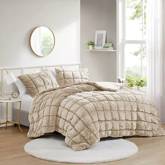 2 Piece Easeer Twin Brown Polyester Bedding Set Kids jla
