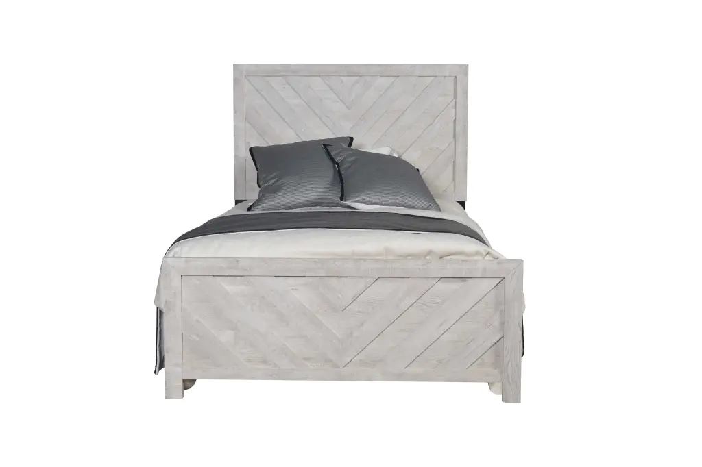 Modern Style Full Bed Made Wood Gray Finish Box Spring Required galaxy home furnishings