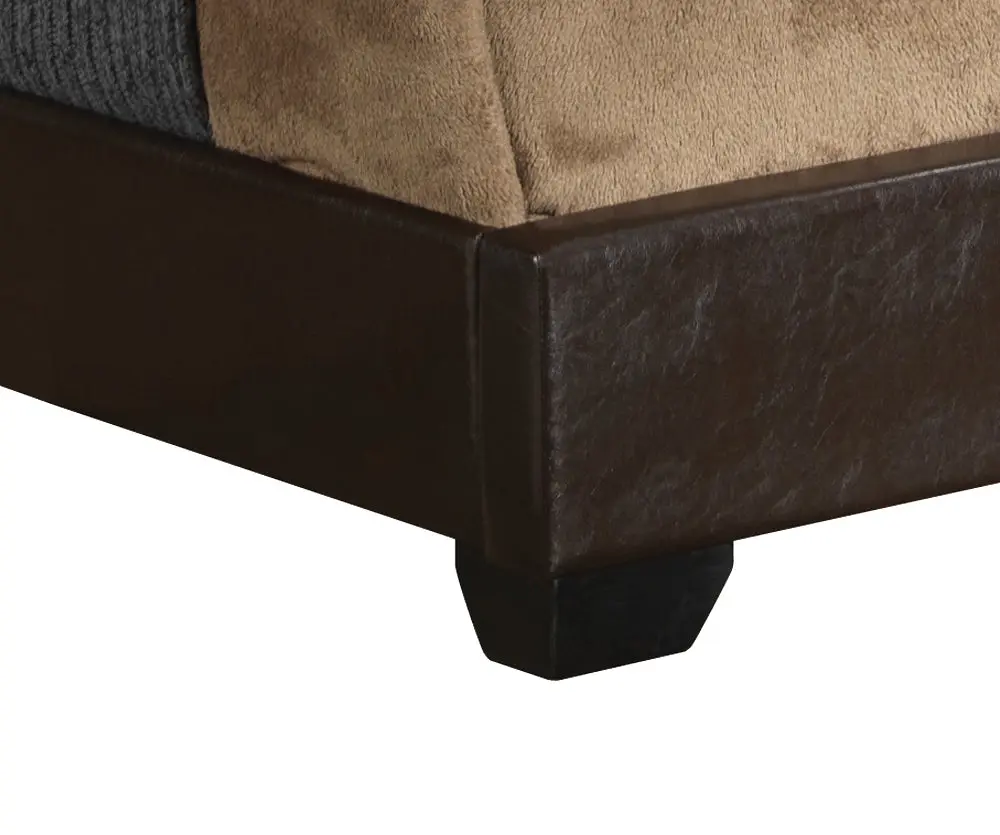 Aaron G1800 QB Up Queen Bed Cappuccino Foam PU Upholstered Platform Bed Frame glory furniture