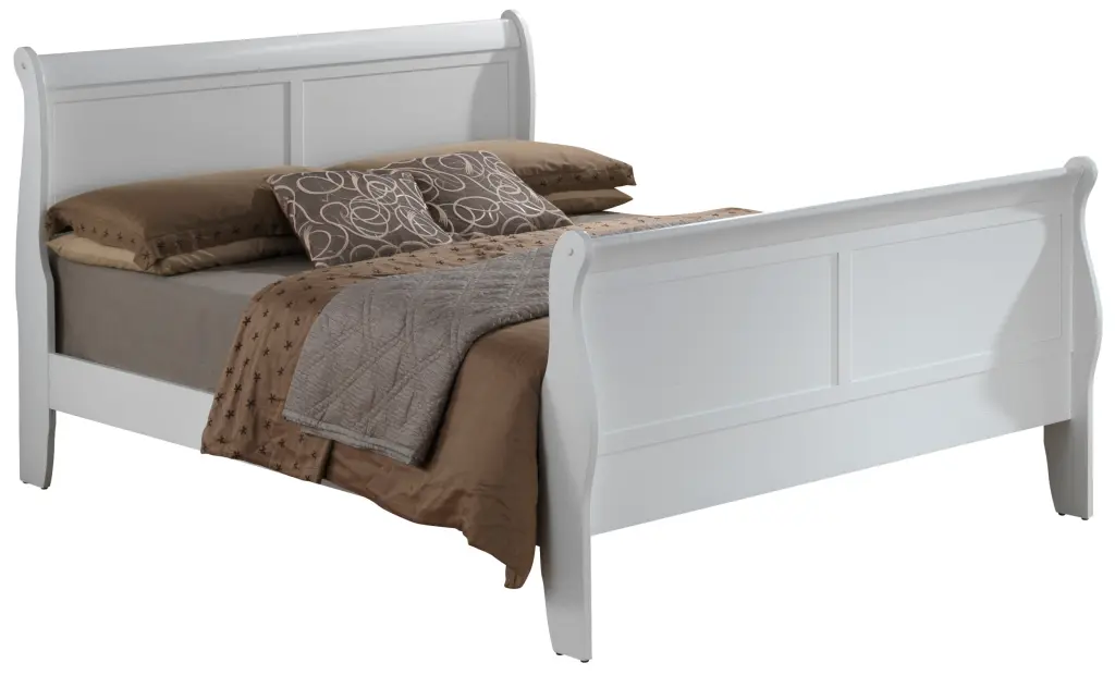 Louis Phillipe G3190A KB King Bed White White Particle Board Modern Bed glory furniture