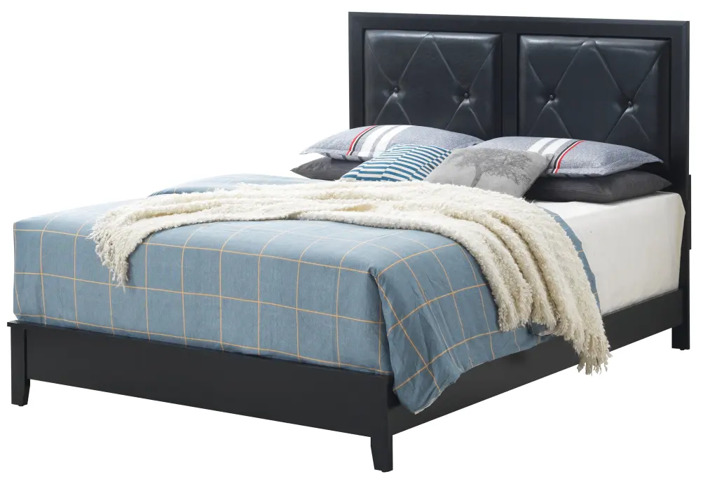 Primo G1336A Full Bed Black Mdf Frame glory furniture